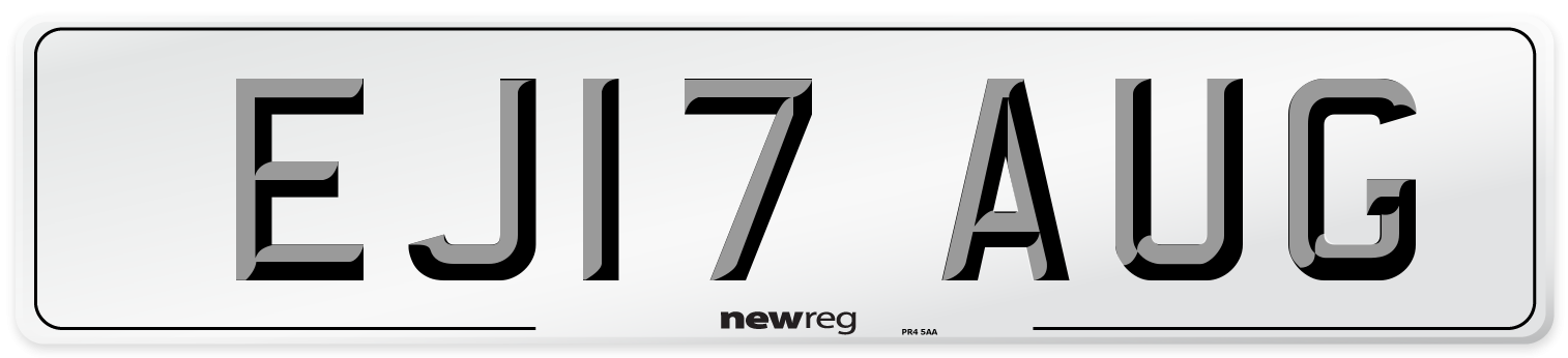 EJ17 AUG Number Plate from New Reg